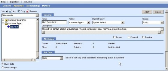 Creating a Static Set in Set Analysis